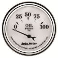 Picture of AutoMeter Gauge Oil Press 2-1/16in. 100PSI Elec Old Tyme White II