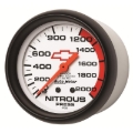 Picture of AutoMeter Gauge Nitrous Pressure 2-5/8in. 2000PSI Mechanical Chevy Red Bowtie White