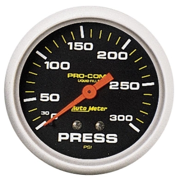 Picture of AutoMeter Gauge Pressure 2-5/8in. 300PSI Liquid Filled Mech Pro-Comp