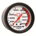 Picture of AutoMeter Gauge Nitrous Pressure 2-5/8in. 2000PSI Mechanical Chevy Red Bowtie White