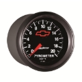 Picture of AutoMeter Gauge Pyrometer (Egt) 2-1/16in. 2000 Deg. F Stepper Motor Chevy Red Bowtie Black