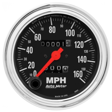 Picture of AutoMeter Gauge Speedometer 3-3/8in. 160MPH Mechanical Traditional Chrome