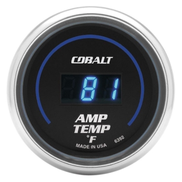 Picture of AutoMeter Gauge Stereo Amp Temperature 2-1/16in. 250 Deg. F Digital Cobalt