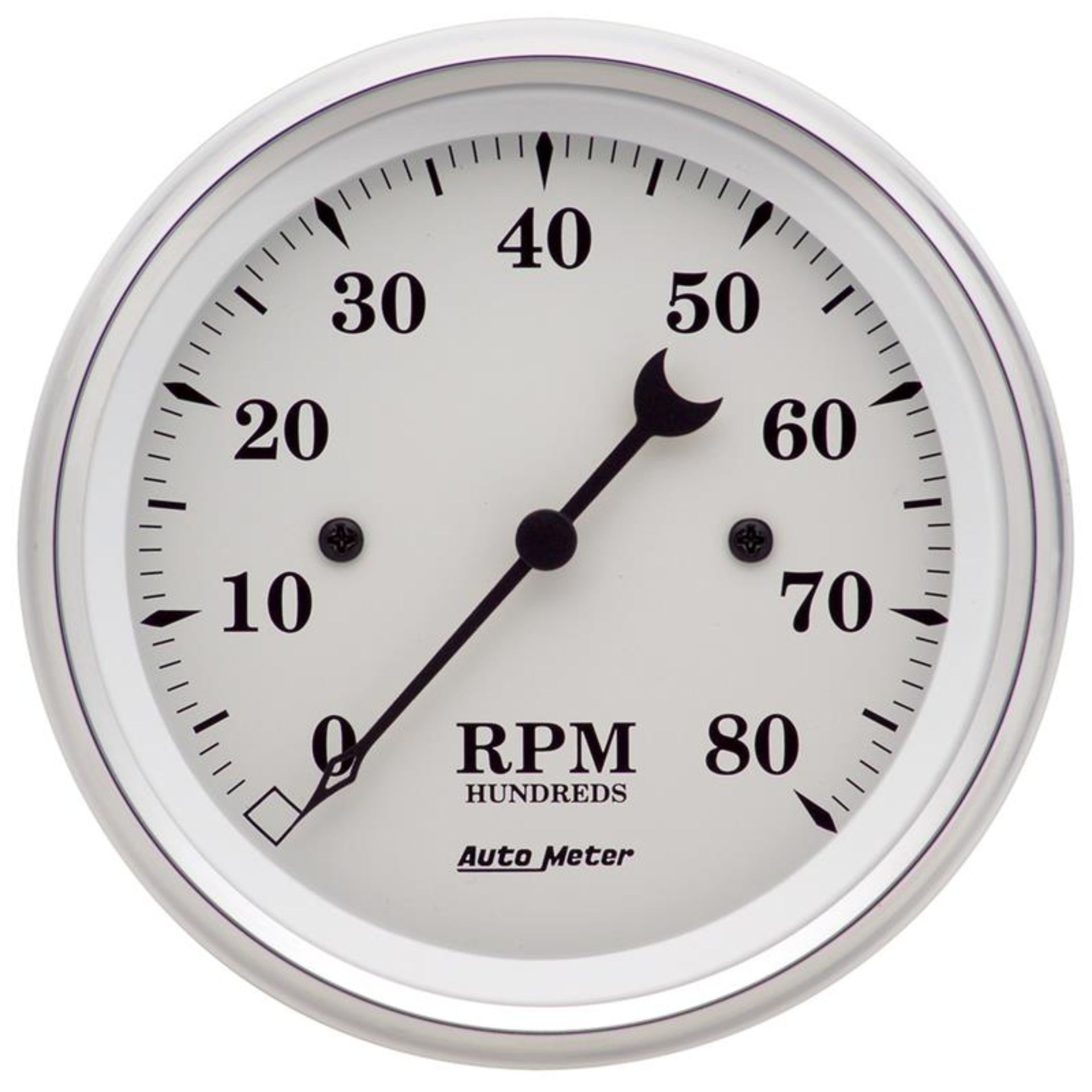 Picture of AutoMeter Gauge Tachometer 3-3/8in. 8K RPM In-Dash Old Tyme White