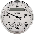 Picture of AutoMeter Gauge Tach/Speedo 3-3/8in. 120MPH & 8K RPM Elec. Program. Old Tyme Wht