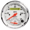 Picture of AutoMeter Gauge Tach/Speedo 3-3/8in. 120MPH & 8K RPM Elec. Program. Arctic White
