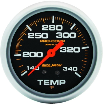 Picture of AutoMeter Gauge Temperature 2-5/8in. 140-280 Deg. F Liquid Filled Mech 8ft. Pro-Comp