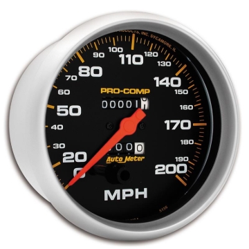 Picture of AutoMeter Gauge Speedometer 5in. 200MPH Mechanical Pro-Comp