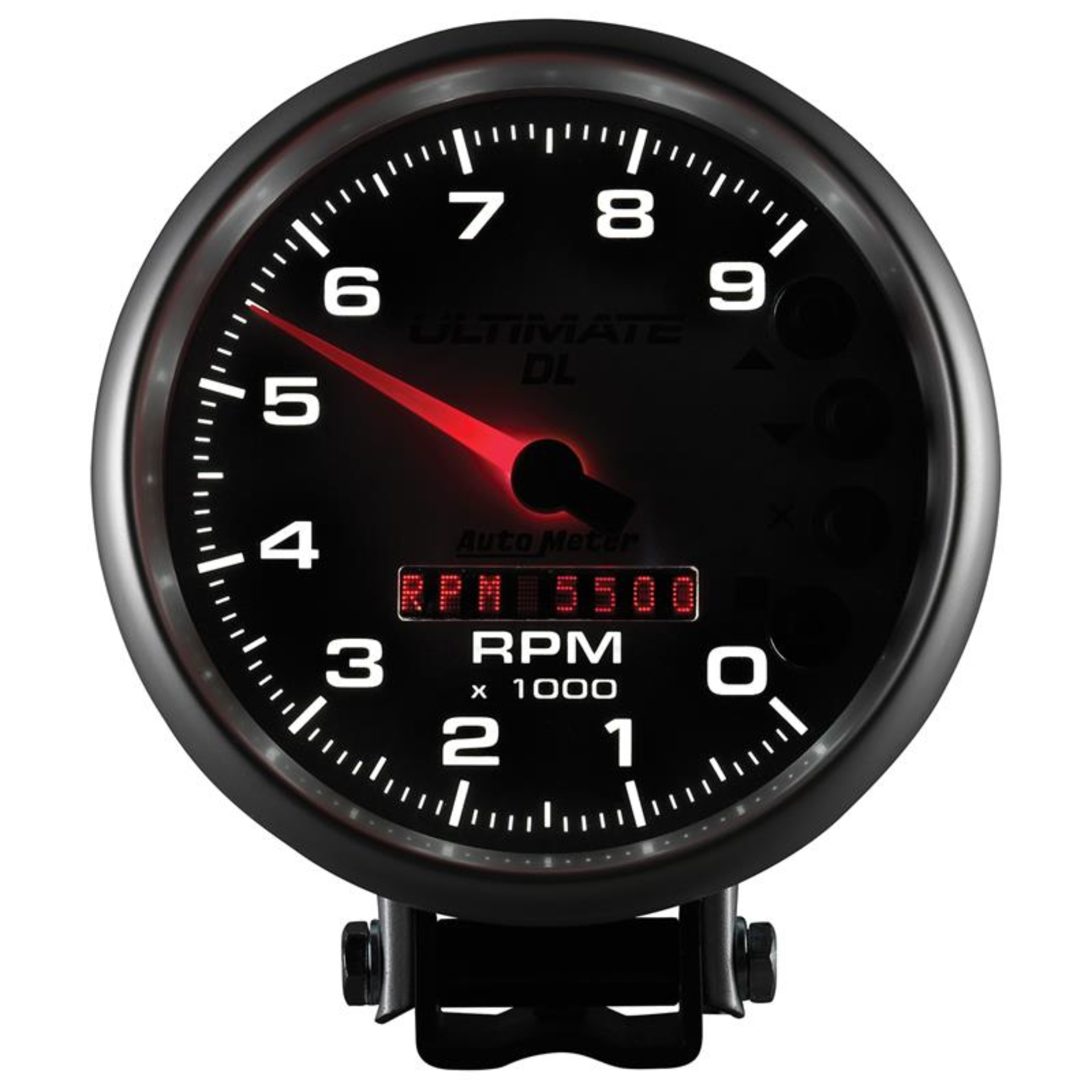 Picture of AutoMeter Gauge Tach 5in. 9K RPM Pedestal Datalogging Ultimate Dl Playback Silver