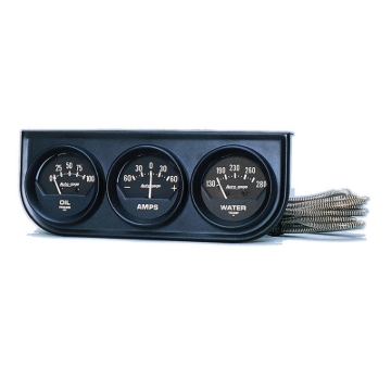 Picture of AutoMeter Gauge Console Oilp/Wtmp/Amp 2in. 100PSI/280 Deg. F/60A Blk Dial Blk Bzl Ag