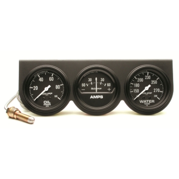 Picture of AutoMeter Gauge Console Oilp/Wtmp/Amp 2-5/8in. 100PSI/280 Deg. F/60A Blk Dial Blk Bzl Ag