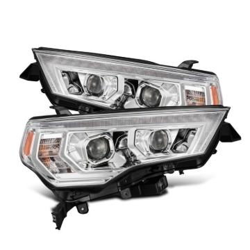 Picture of AlphaRex 14-22 Toyota 4Runner PRO-Series Projector Headlights Black w/Seq. Sig. + DRL