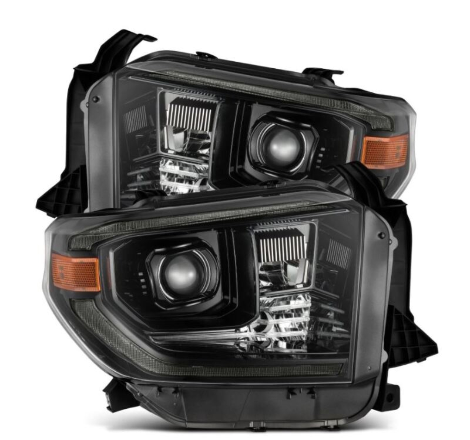 Picture of AlphaRex 14-21 Toyota Tundra PRO-Series Projector Headlights Black w/Seq. Sig. + DRL