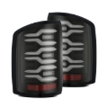 Picture of AlphaRex 14-18 GMC Sierra 1500/2500HD/3500HD LUXX-Series LED Tail Lights Blk w/Actv Light & Seq. Sig