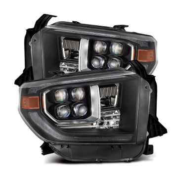 Picture of AlphaRex 14-21 Toyota Tundra NOVA-Series LED Proj Headlights Blk w/Actv Light & Seq. Sig + DRL