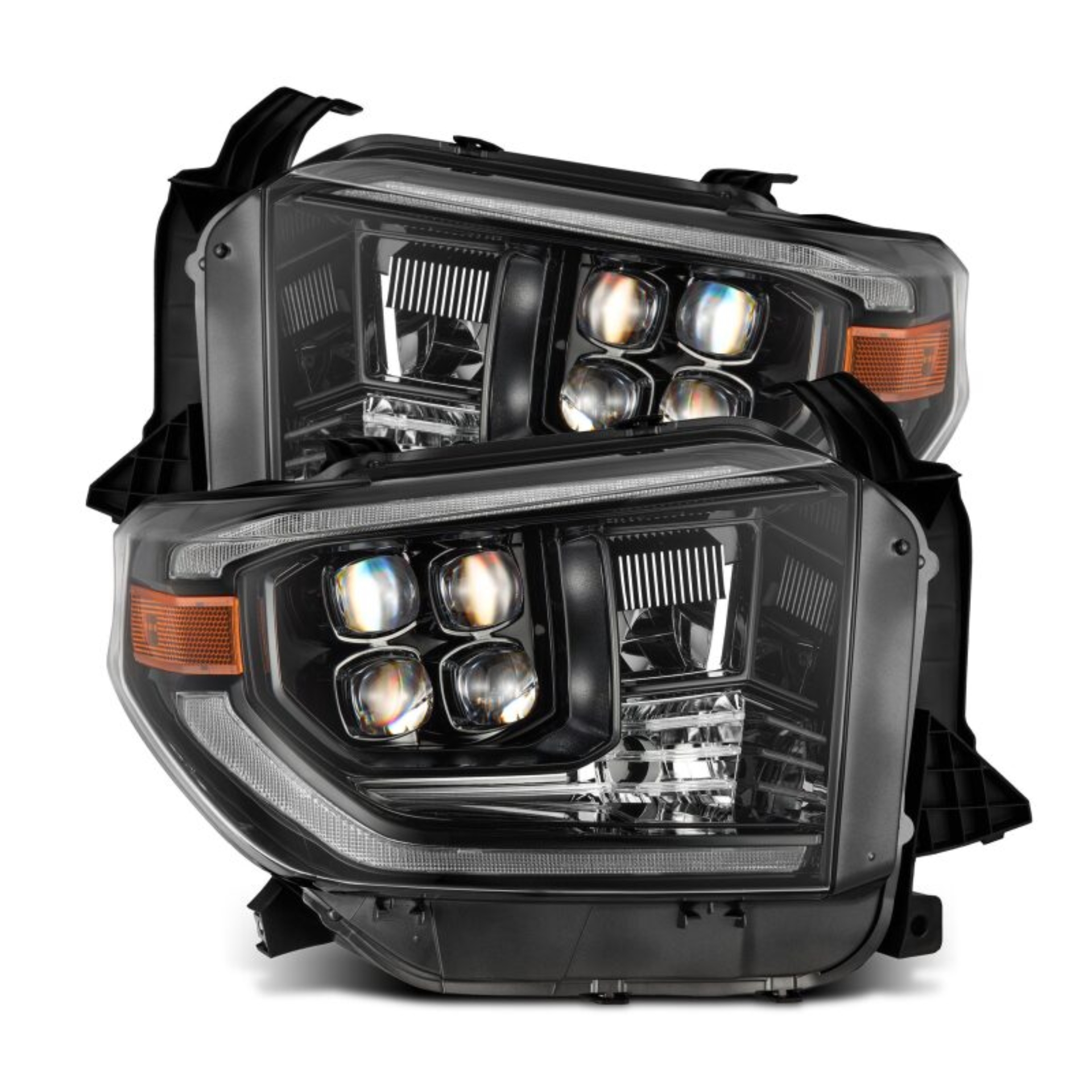 Picture of AlphaRex 14-21 Toyota Tundra NOVA-Series LED Proj Headlights Alpha-Blk w/Actv Light & Seq. Sig + DRL