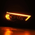 Picture of AlphaRex 14-22 Toyota 4Runner PRO-Series Projector Headlights Black w/Seq. Sig. + DRL