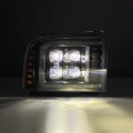 Picture of AlphaRex 05-07 Ford F250/350/450/550 Super Duty NOVA LED Proj HL Blk w/Actv Light & Seq Sig + SB DRL