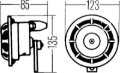 Picture of Hella Horn STone 24V 500Hz Htone Blk (B133)
