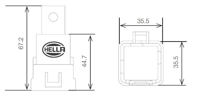 Picture of Hella Relay 24V 10/20A Spdt Res Wthr Bkt