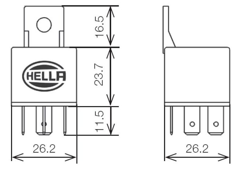 Picture of Hella Relay Mini Iso 5 Pole 12V Spdt Bkt