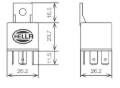 Picture of Hella Relay Mini Iso 5 Pole 24V Spdt Res Bkt