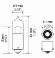 Picture of HELLA H10W Standard Series Halogen Miniature Light Bulb