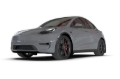 Picture of Rally Armor 20-26 Tesla Model Y, Juniper Y Black Mud Flap - Metallic Black Logo