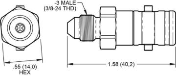 Picture of Wilwood Quick Disconnect - Male Side -3 AN