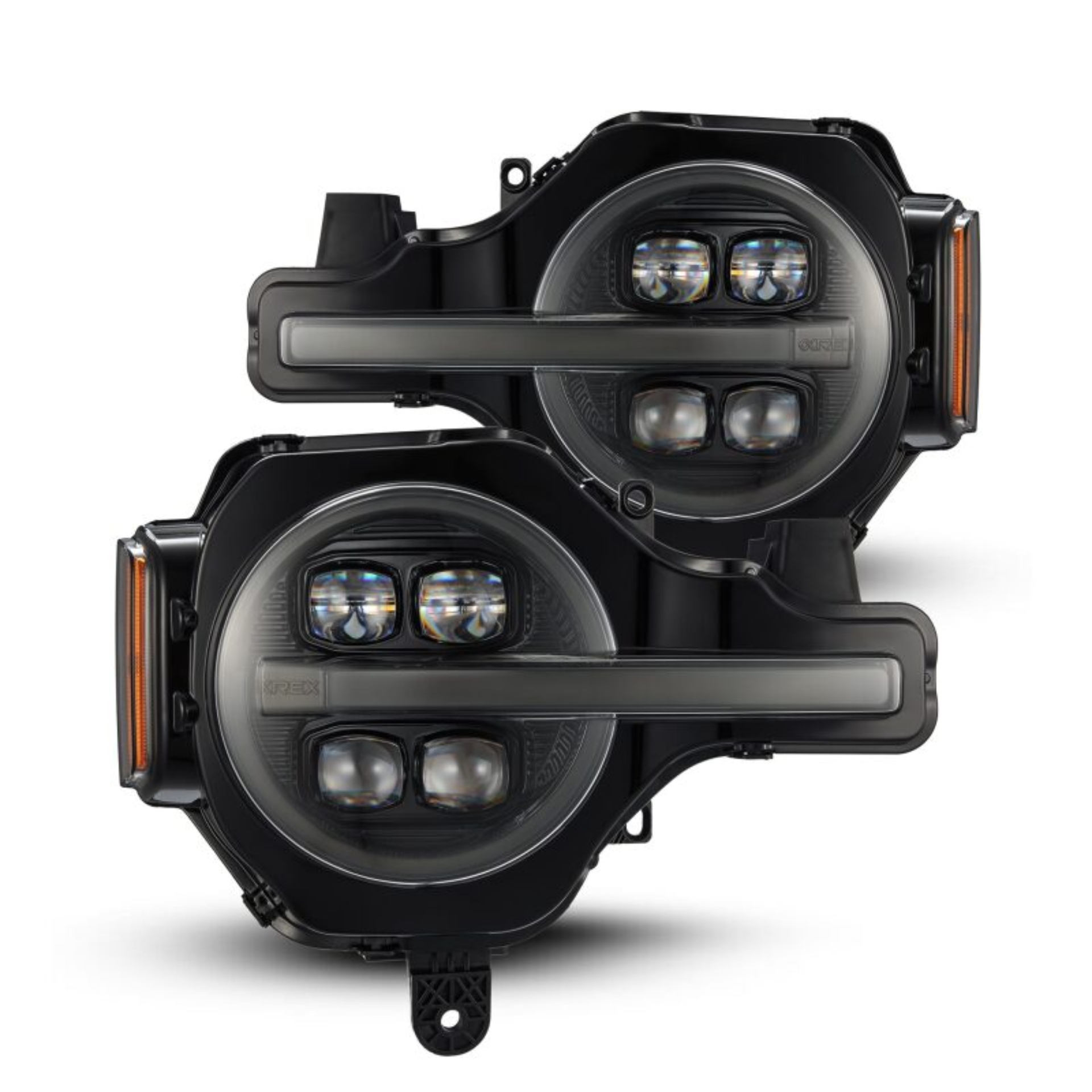 Picture of AlphaRex 21-23 Ford Bronco NOVA LED Proj Headlights Alpha-Black w/Activ Light/Seq Signal/DRL