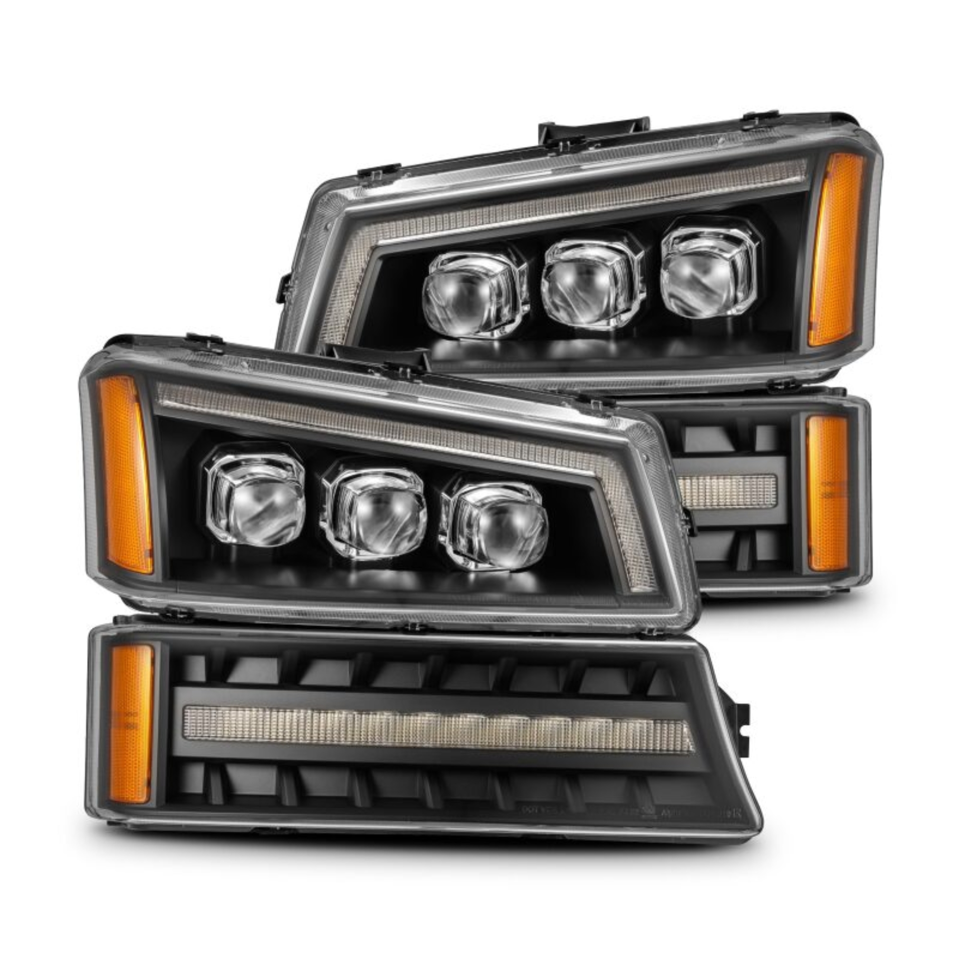 Picture of AlphaRex 03-06 Chevy Silverado 1500/2500HD/3500HD/Avalanche Black NOVA LED Proj Headlights