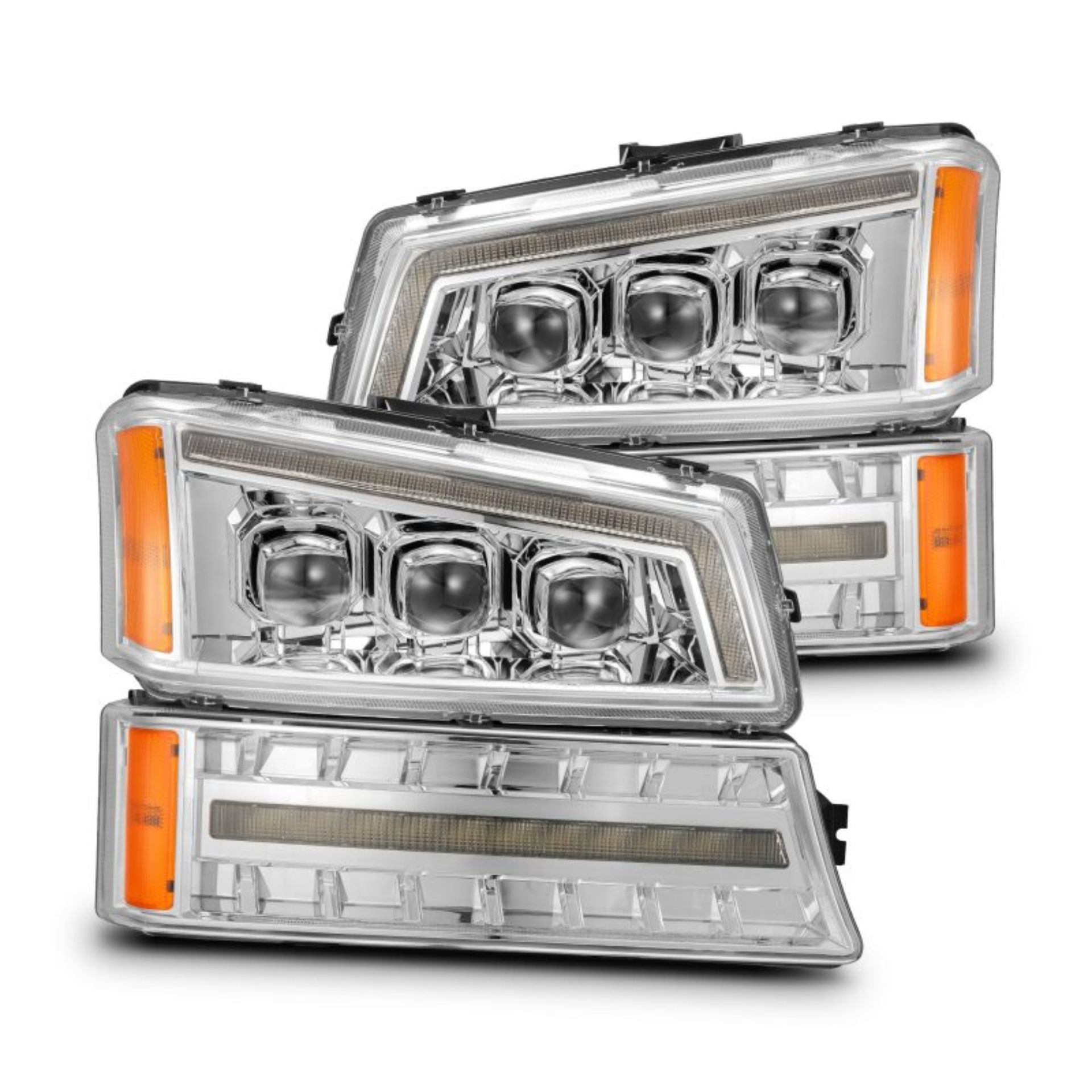 Picture of AlphaRex 03-06 Chevy Silverado 1500/2500HD/3500HD/Avalanche Chrome NOVA LED Proj Headlights