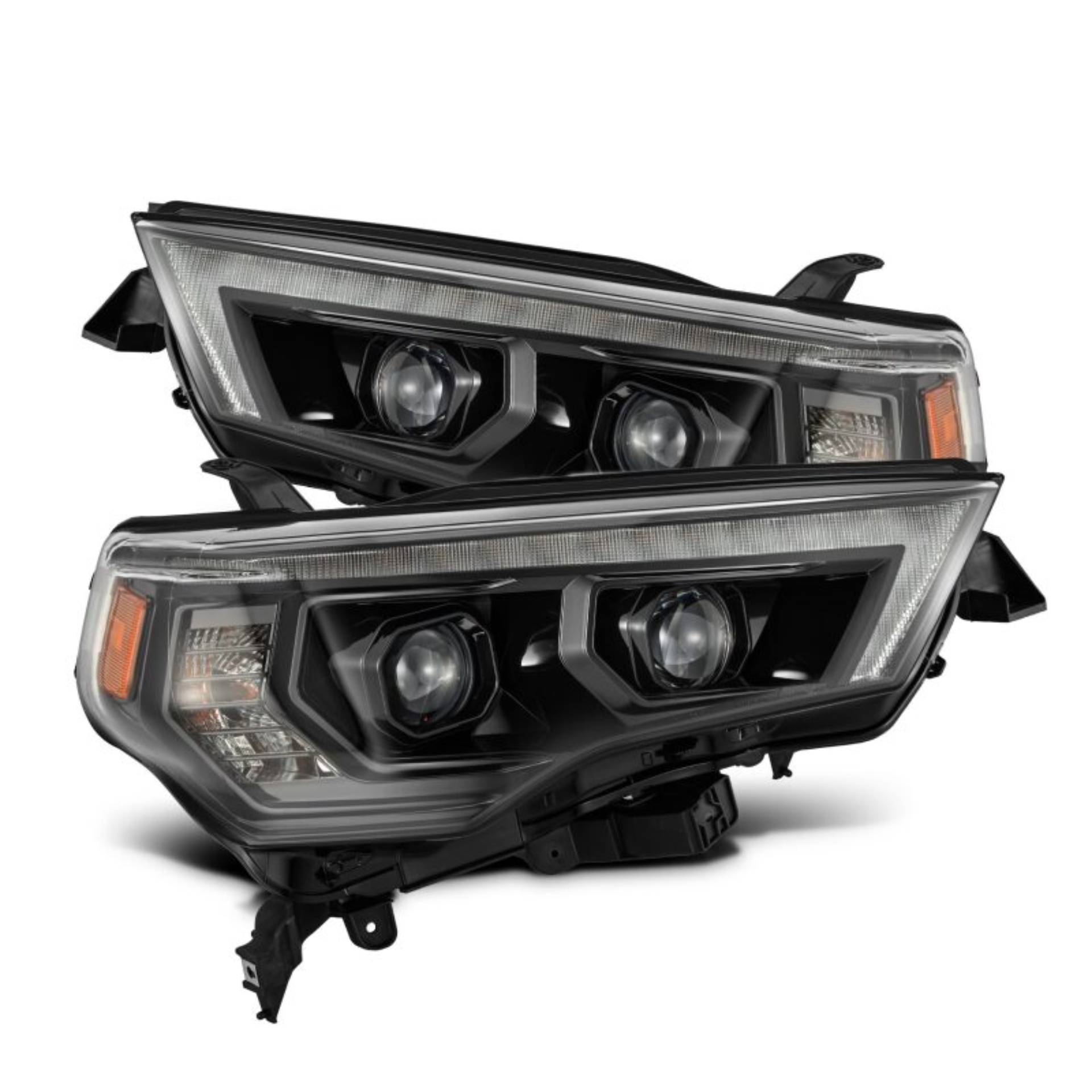 Picture of AlphaRex 14-20 Toyota 4Runner LUXX LED Proj Headlights Black w/Activ Light/Seq Signal/DRL