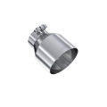 Picture of MBRP Universal T304 Stainless Steel Tip, 3in ID / 5in OD Out / 6.5in Length / Angle Cut Single Wall