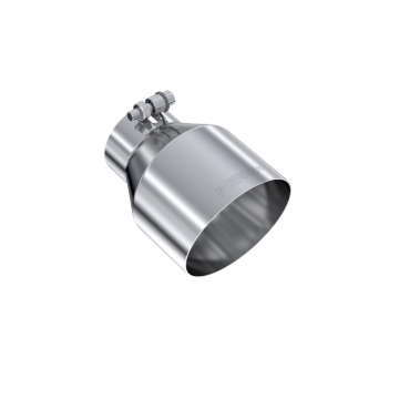 Picture of MBRP Universal T304 Stainless Steel Tip, 3in ID / 5in OD Out / 6.5in Length / Angle Cut Single Wall