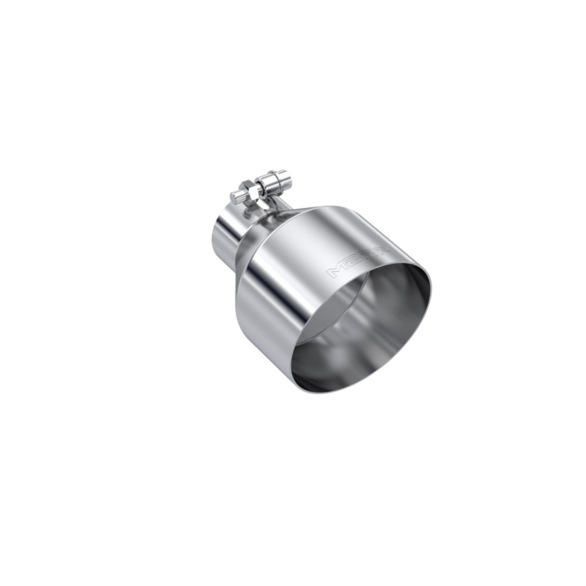 Picture of MBRP Universal T304 Stainless Steel Tip 2.5in ID / 5in OD Out / 6.5in Length Angle Cut Single Wall