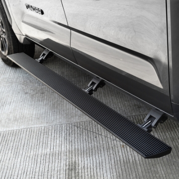 Picture of Go Rhino 22-23 Toyota Tundra CrewMax Cab 4dr E-BOARD E1 Electric Running Board Kit - Tex. Blk