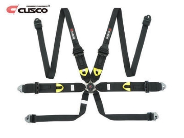 Picture of Cusco Universal 6 Point 3in Shoulder 3in Lap (HANS) w/Eyebolts (7/16-20UNF) FIA Racing Harness- BLK