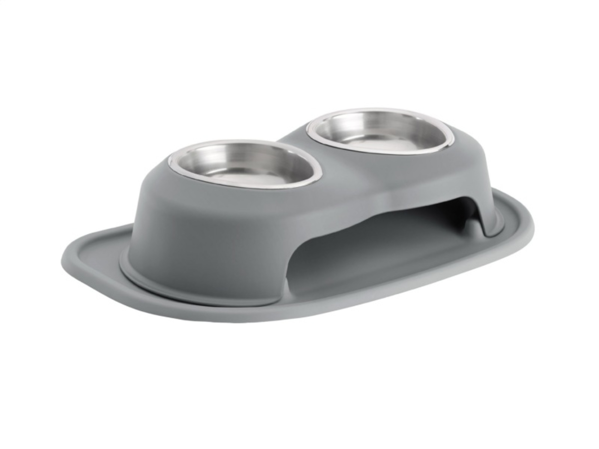 Picture of WeatherTech Pet Feeding System Double High 16oz 4in. Stainless Bowl - Dark Grey