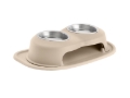 Picture of WeatherTech Pet Feeding System Double High 16oz 4in. Stainless Bowl - Tan