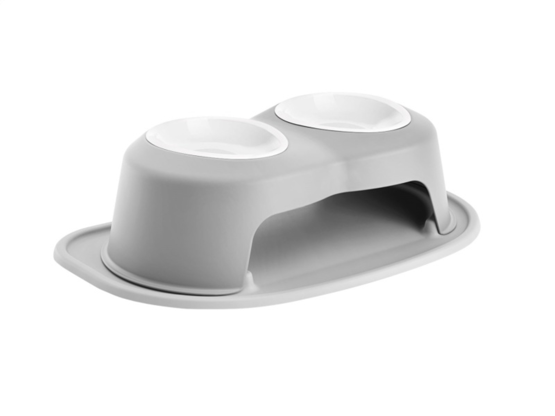 Picture of WeatherTech Pet Feeding System Double High 32oz 6in. Poly Bowl - Light Grey