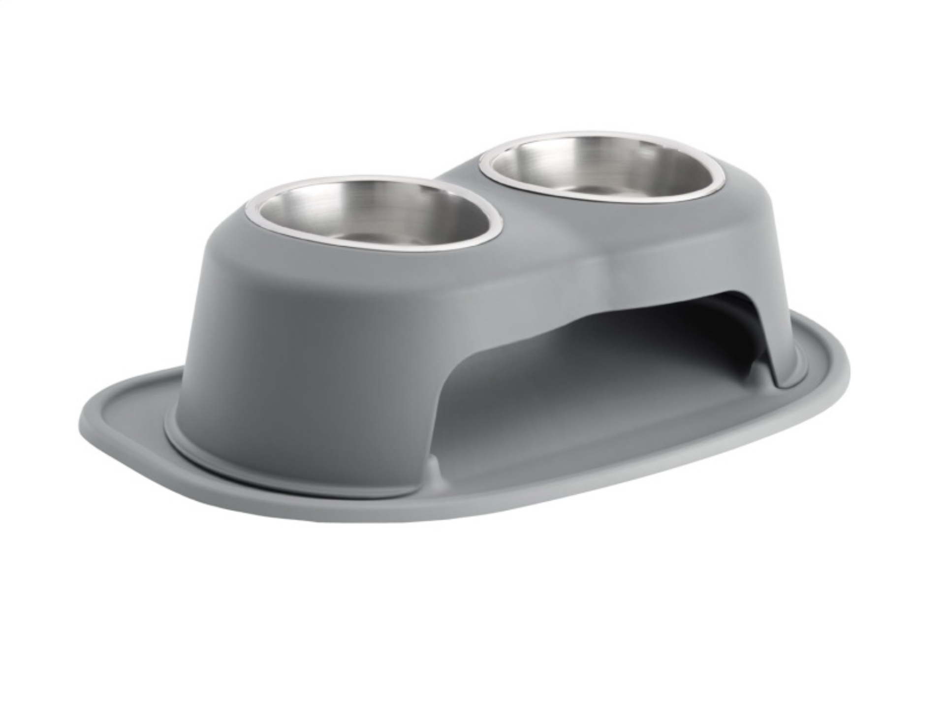 Picture of WeatherTech Pet Feeding System Double High 32oz 6in. Stainless Bowl - Dark Grey