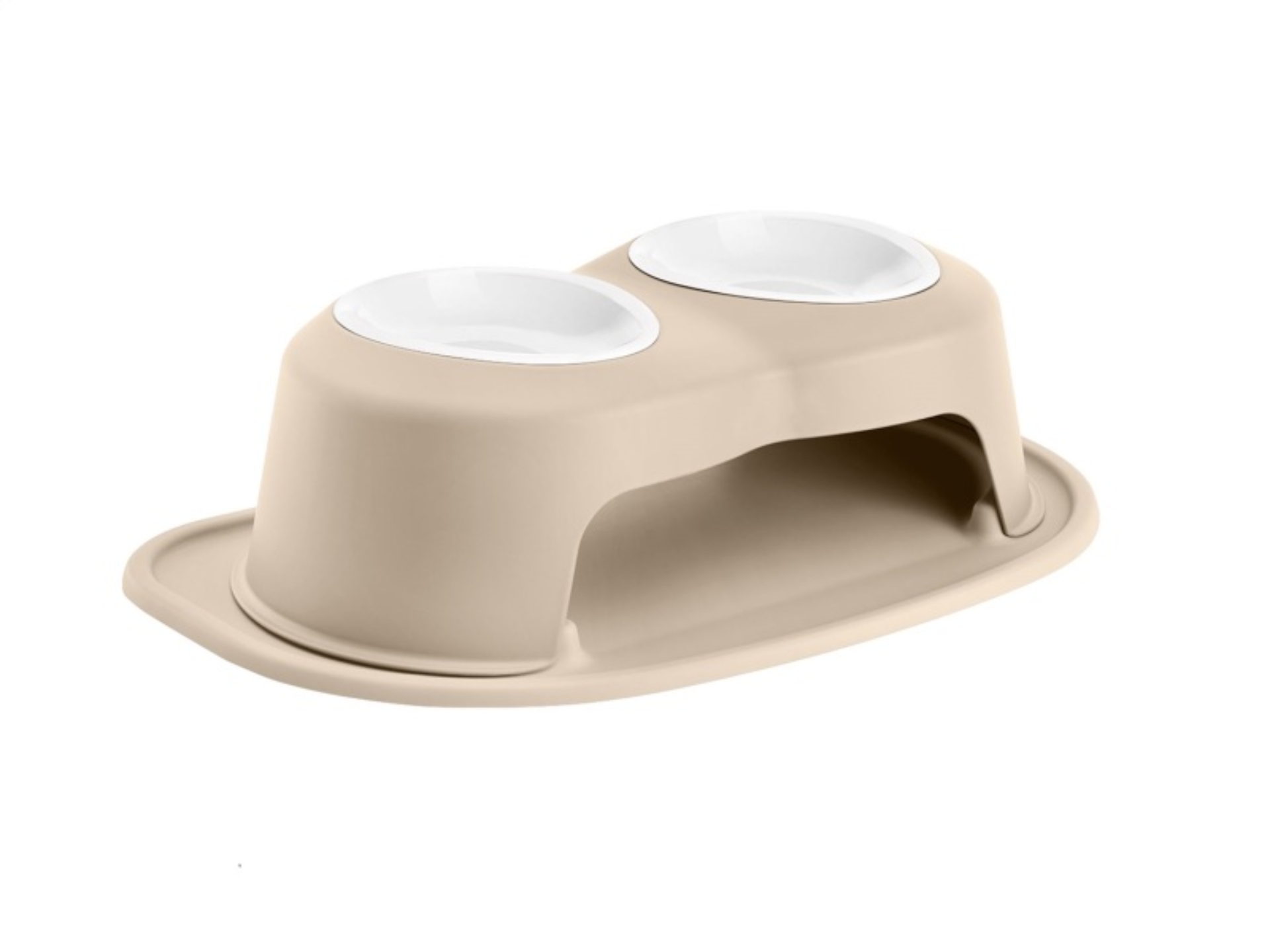 Picture of WeatherTech Pet Feeding System Double High 32oz 6in. Poly Bowl - Tan