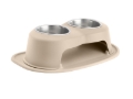 Picture of WeatherTech Pet Feeding System Double High 32oz 6in. Stainless Bowl - Tan