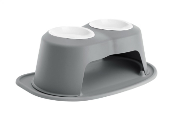 Picture of WeatherTech Pet Feeding System Double High 32oz 8in. Poly Bowl - Dark Grey