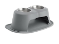 Picture of WeatherTech Pet Feeding System Double High 32oz 8in. Stainless Bowl - Dark Grey