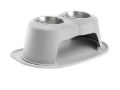 Picture of WeatherTech Pet Feeding System Double High 32oz 8in. Stainless Bowl - Light Grey