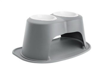 Picture of WeatherTech Pet Feeding System Double High 64oz 10in. Poly Bowl - Dark Grey