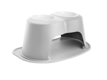 Picture of WeatherTech Pet Feeding System Double High 64oz 10in. Poly Bowl - Light Grey