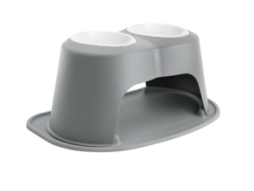 Picture of WeatherTech Pet Feeding System Double High 64oz 12in. Poly Bowl - Dark Grey